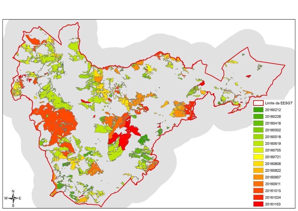 Menezes, 2016 Área queimada 2016 - EESGT