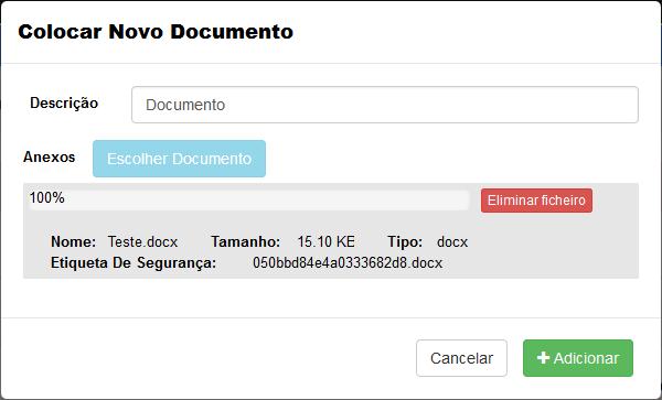 4. Pode sempre eliminar o ficheiro seleccionado e escolher novo documento.