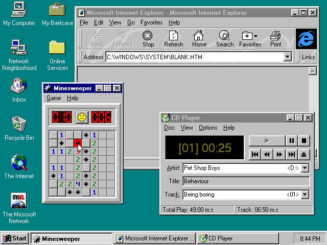 O MS-DOS equipava os primeiros computadores, porém sem nenhum tipo de