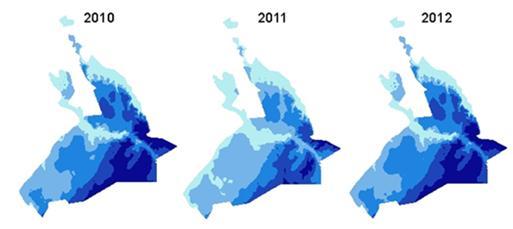 Evolução dos níveis freáticos para o mês de Julho O escoamento subterrâneo dá-se preferencialmente no sentido do rio Sorraia.