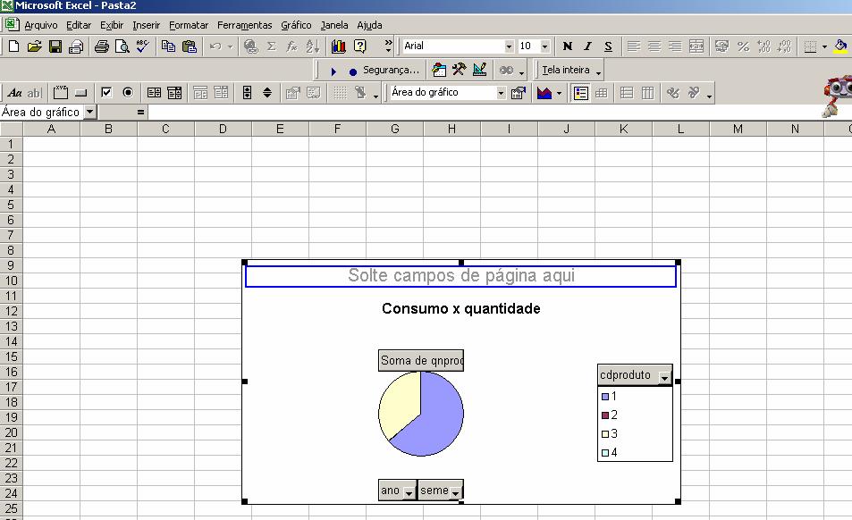 Tela para Planilhas Esta opção irá permitir ao usuário trabalhar com planilhas, vislumbrando o cubo já definido de outras formas.