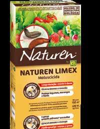 Naturen Limex Anti Lesmas e Caracóis 10 g/kg de fosfato férrico Propriedades: Isco granular pronto a aplicar, matéria activa de origem mineral, sem amargante.