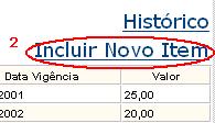 3.3.1.Incluindo um item ainda não listado. 1. Siga os passos descritos em 3.1; 2. Clique sobre o link Incluir Novo Item e aguarde a exibição do formulário. 3. No campo Código de Serviço digite o código AMB do serviço.