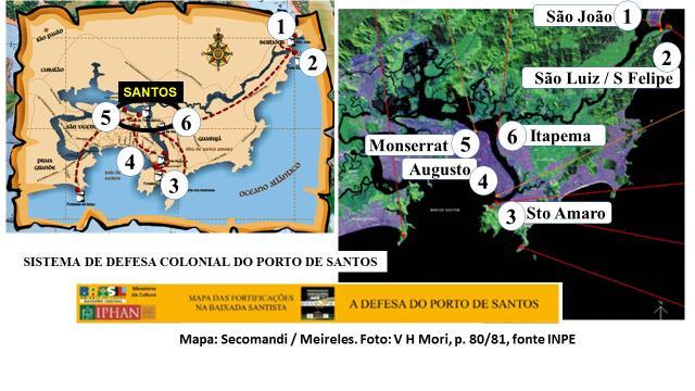 A região da Costa da Mata Atlântica, que tem na baía de Santos o seu foco estratégico, dispõe de oito exemplares desse rico patrimônio histórico-militar erguidos ao longo de quase