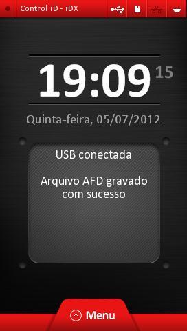 (3) Aguarde o início da transferência: (4) Quando o processo for concluído, a mensagem de resultado ficará visível na