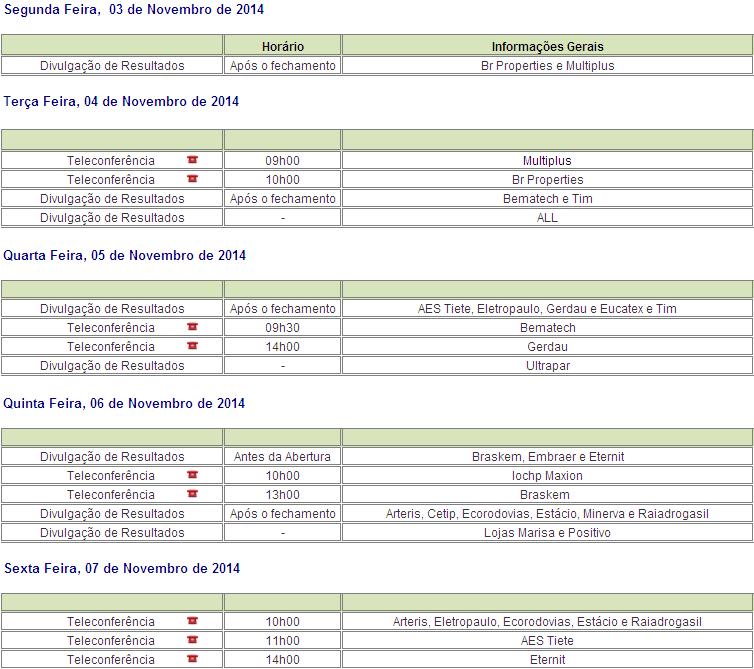 p>4 : : AGENDA SEMANAL DIVULGAÇÃO DE