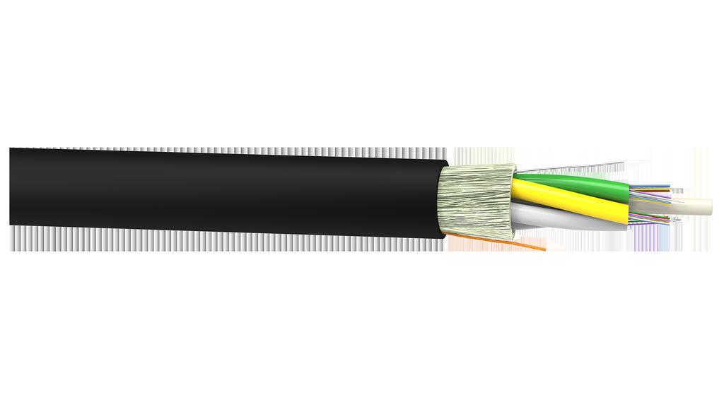 CABO OPTICO CFOA-DD (ABNT), PARA DUTOS Construção ROHS Compliant Dielétrico Núcleo Seco ou Geleado Tubos Loose SM, MM e NZD Descrição Cabo óptico totalmente dielétrico de 02 (dois) a 288 (duzentos e