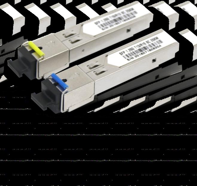 MINI-GBIC Descrição O módulo MINI-GBIC Gigabit Fag é um dispositivo que utiliza bra óptica como meio de transmissão e recepção de dados, o que permite a conexão de