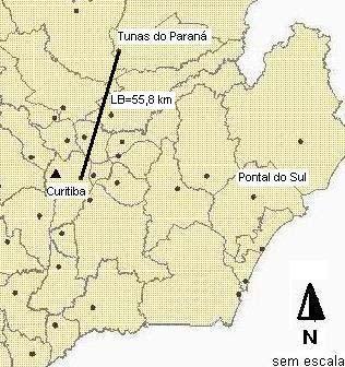 65 O Grupo 2 data do ano de 1999, foi adquirido durante um levantamento na região de Tunas do Paraná, situado à nordeste da região de Curitiba, conforme mostra a figura 11.