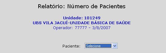 4. Relatório do Número de Pacientes Entramos no