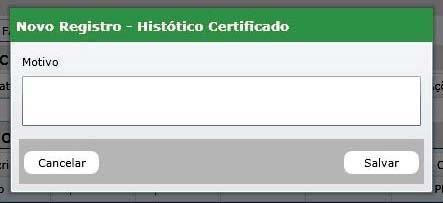 Quando um certificado apresentar o status de Aprovado, outras duas opções estarão disponíveis para você, são elas: Alterar; Cancelar.