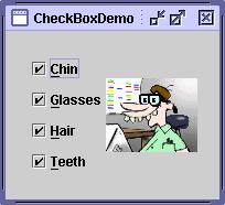 Classe JCheckBox Modela um botão de escolha que pode ser marcado e desmarcado Métodos JCheckBox public JCheckBox(String label) public