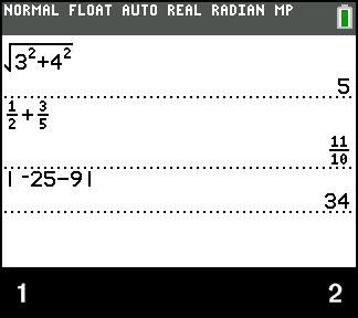 Utilizar o ecrã inicial expressões Respostas Utilize o ecrã inicial para introduzir instruções e avaliar expressões. As respostas aparecem no mesmo ecrã.