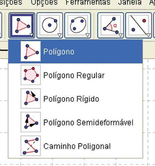 Posteriormente, marque a opção Polígono, como mostra a segunda figura