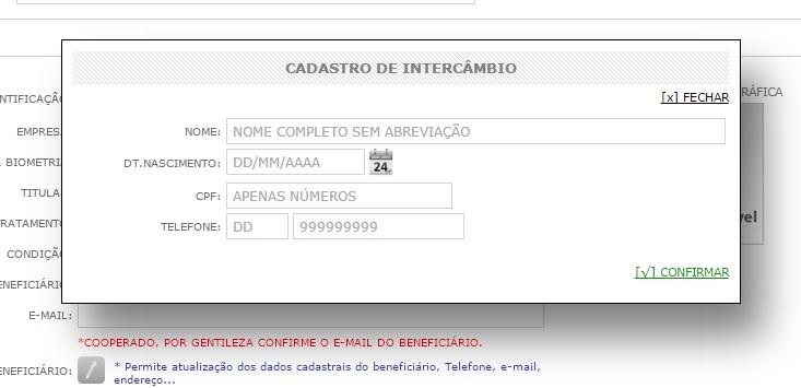 Aparecerá um mini cadastro, solicitando o nome, CPF, data de nascimento e telefone. - Após preencher o cadastro, clica em confirmar. - Clicar em iniciar atendimento.