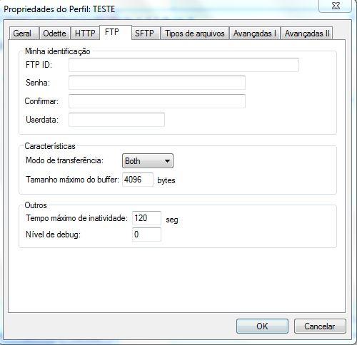 43. Na guia FTP, configure as seguintes opções.