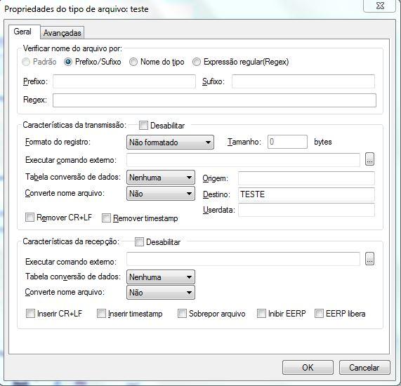 48. Na guia Geral, preencha e configure os seguintes campos.