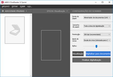 Você verá uma janela como esta: 6. Selecione as configurações do seu scanner. 7.