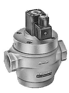 eletroválvulas / Série pesada - 3/4 Válvulas e eletroválvulas / por obturador, normalmente fechadas. Vertical, com a bobina para cima. Máx. 10 bar (9...145 psi).. 719 l/min (Kv =,7 l/min) -5...50 C (3.