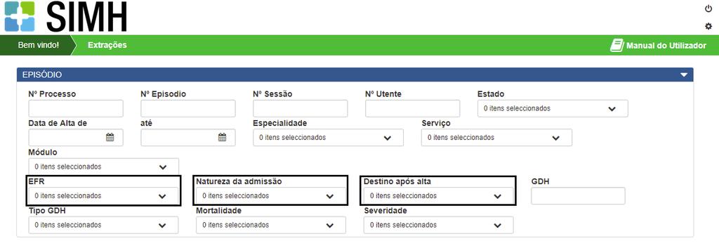 77799: Denominação dos perfis dos utilizadores Foi alterada a denominação dos perfis dos utilizadores na aplicação do SIMH para os seguintes: Administrador da Entidade; Administrativo; Administrador