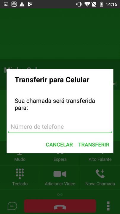 e depois em Transferir para Celular (ver figura).