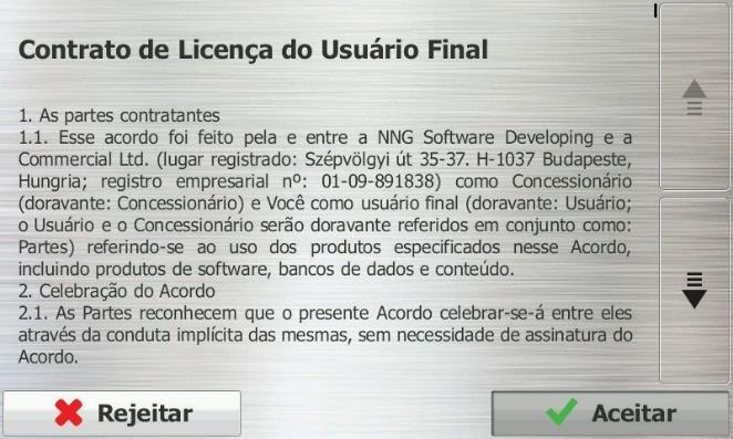 Configuração inicial 1º passo: clique no ícone GPS.