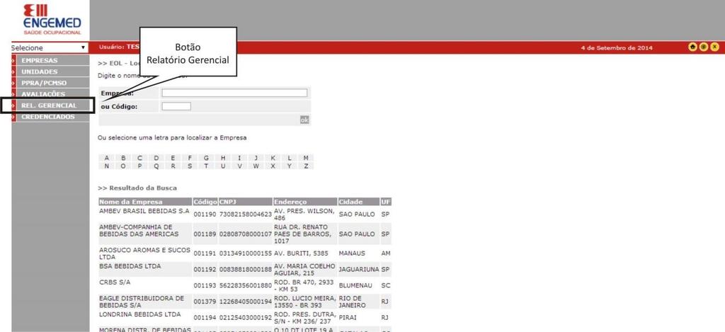 3 RELATÓRIO GERENCIAL (ACESSO PARA MAIS DE UM CÓDIGO AMBEV).