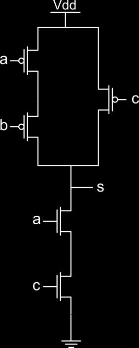 Figura 3: Porta lógica data pre-charged PH Na porta apresentada na Figura 3, a estrutura formada pelos transistores PMOS é igual ao que é feito em uma porta estática.