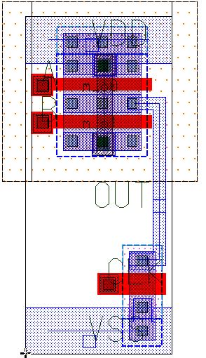 comprimento de canal, L, é 0,35 m para os transistores PMOS é 0,8 m para