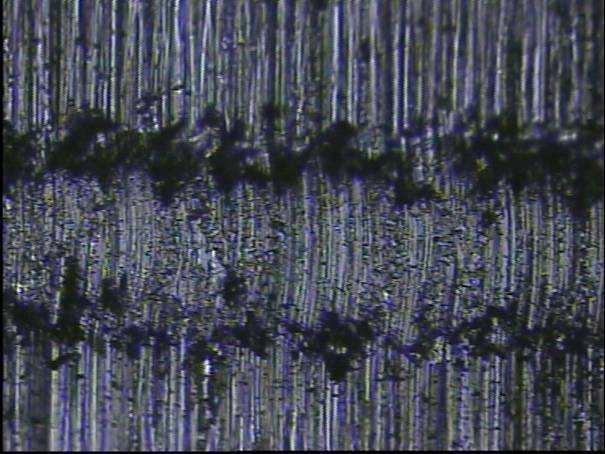 superfície do filme de carbono amorfo depositado no substrato, para o aço ABNT M 5.