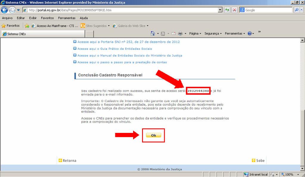 1.4) Visualize a senha gerada: (Observe que a