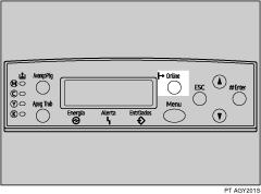 Configuração C Prima na tecla {U} ou {T} para visualizar [Pág. Config.] e, em seguida, prima na tecla {# Enter}. Imp.Lista/Teste: Pág. Config. Aparece a seguinte mensagem e a página de configuração é impressa.