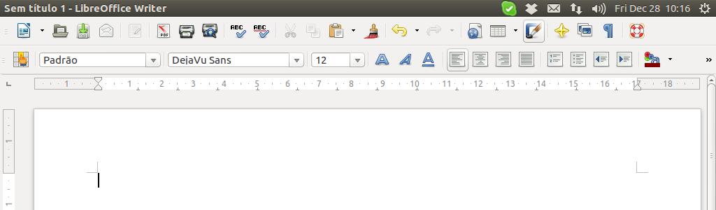 Importante! Linux x Windows Não me recordo ao certo, mas, de algumas versões pra cá, houve uma mudança radical na aparência dos ícones dos botões que compõem a interface do LibreOffice.