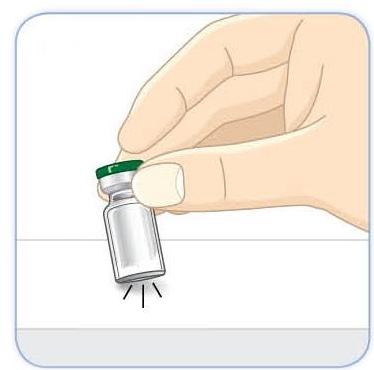 1c Levante a cobertura de papel para abrir. Retire a seringa. O líquido da seringa deve estar límpido e sem partículas.