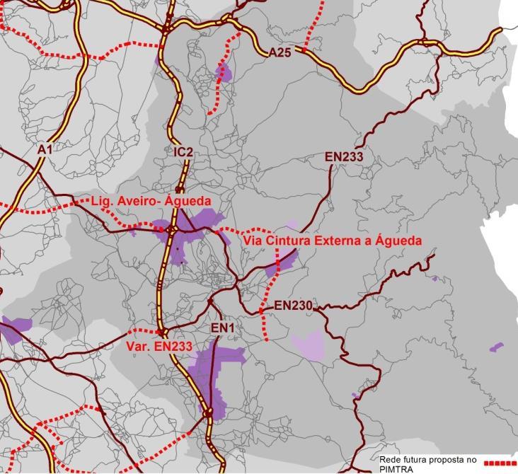 concelho; a construção de uma ligação rápida entre Águeda e Aveiro, mais precisamente entre o cruzamento do IC2 junto à ZI Norte de Águeda e a cidade de Aveiro, a qual garantirá uma ligação mais