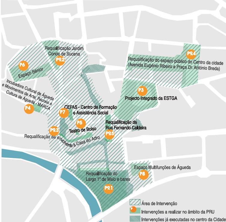 de mobiliário urbano, a criação de uma zona de circulação mista, a alteração do estacionamento, a rearborização e a criação de espaços verdes e de lazer, melhorando substancialmente as condições para