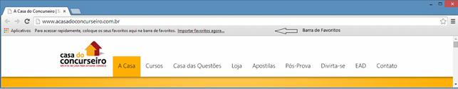 O Google Chrome na versão 37 apresenta apenas um Barra de Ferramentas, a Barra de Favoritos. É o navegador que tem menos ícones na sua configuração padrão.