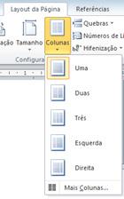 Guia Layout de Página Formatar Colunas Sempre que se formata um texto em