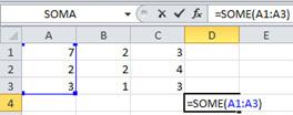 =A1:A2 (Erro de Valor) =SOMA(A1:A3/B1:B2) (Erro de Valor) Observação: Não é possível ter um