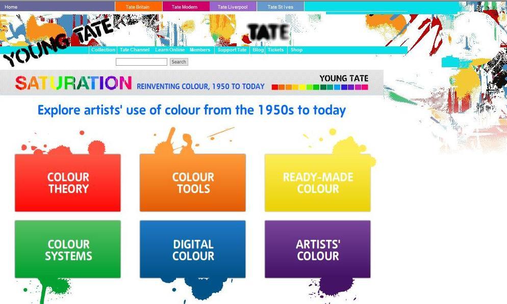 Manual e Guia de Utilização e Exploração do Young Tate Colour 1. Para aceder à página devemos, no browser da Internet digitar o seguinte endereço: http://www.tate.org.uk/youngtate/colour/index.html 2.