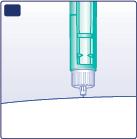Este procedimento assegurará que recebe a dose completa. pelo Retire a agulha da pele e depois deixe de pressionar o botão injetor.