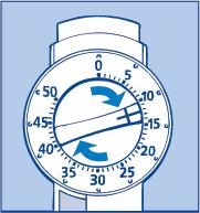 Marque o número necessário de unidades rodando o seletor da dose no sentido dos ponteiros do relógio (figura C). Ouvirá um clique por cada unidade marcada.