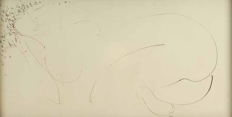 286 ESPIGA PINTO - NASC. 1940, FIGURA FEMININA, desenho a tinta da China sobre papel, assinado e datado de 1967 Dim. - 110 x 59 cm 2.200-3.300 287 CAROLINO RAMOS - SÉC.