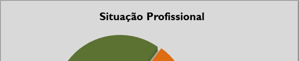 Gráfico 1 - Situação profissional dos respondentes. Após a conclusão do curso, 38,1% dos 1.459 diplomados não prosseguiram estudos no ensino superior.