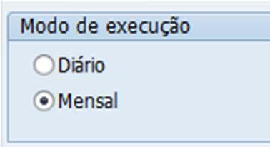 necessário informar a data de seleção quando a opção Diário e selecionada.