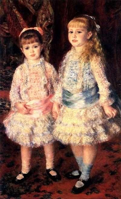 Les Demoiselles Cahen d Anvers ou Rose et Bleue (1881) Pierre-Auguste Renoir (1841-1919) Ao mesmo tempo, correntes artísticas apontavam o caminho para o MODERNISMO, inserindo os artistas em um novo