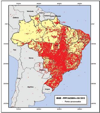 O sucesso de três anos do serviço IBGE-PPP Figura 7. Intervalo de gravação das observações submetidas ao serviço IBGE -PPP.