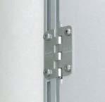 Base fabricada em tubo aço inox quadrado, com pés niveladores de PVC e parafuso aço inox - 0cm. 1. Porta etiquetas em cada porta. 13.