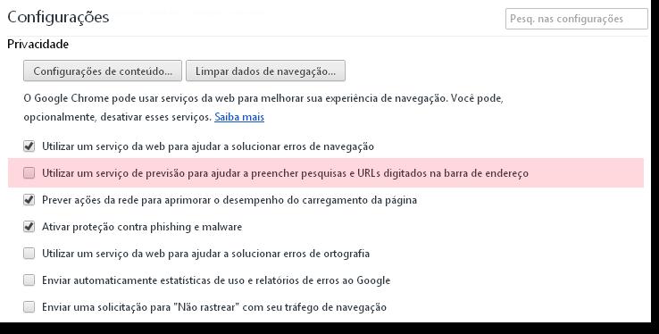 Menu Chrome Como você já observou, estamos usando um menu na barra de ferramentas para acessar as configurações do navegador, além destas configurações é através