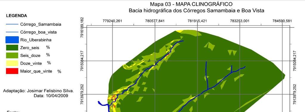 5 Outra classe de declividade, variando entre 6 e 12% está distribuída nos fundos dos vales.